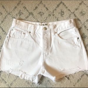 We The Free by Free People White Cut Off Shorts